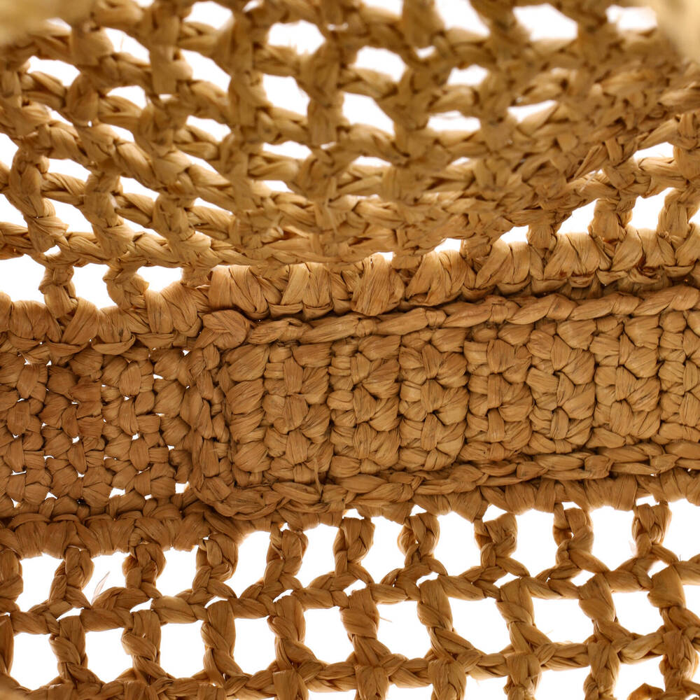 Prada Triangle Logo Open Tote Raffia - Picture 5 of 6